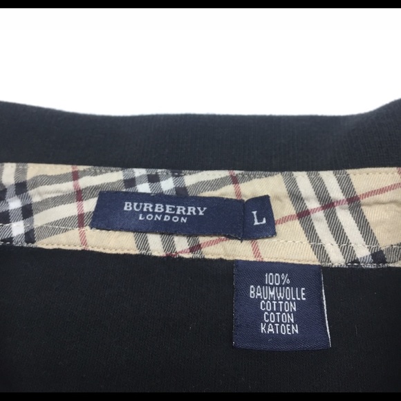 ❌SOLD❌ BURBERRY LONDON LONG SLEEVE POLO SHIRT SZ L - Picture 5 of 8